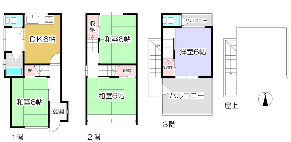 Floor plan. 8.5 million yen, 4DK, Land area 40.86 sq m , Building area 68.38 sq m