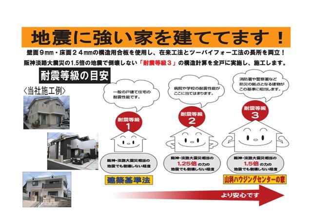 Construction ・ Construction method ・ specification. We conduct protect the family at the time of any chance of an earthquake the structure calculation of "seismic grade 3" in all houses