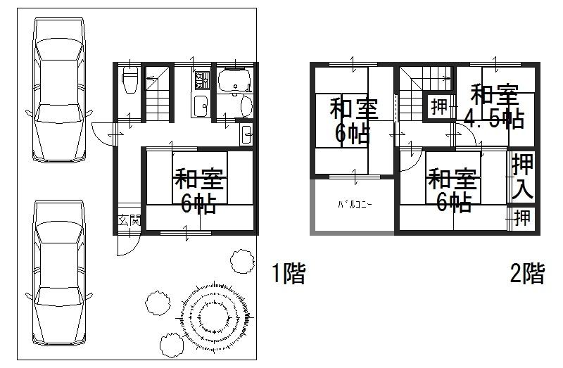 Floor plan. 12.5 million yen, 3LDK, Land area 103.66 sq m , Building area 75.42 sq m