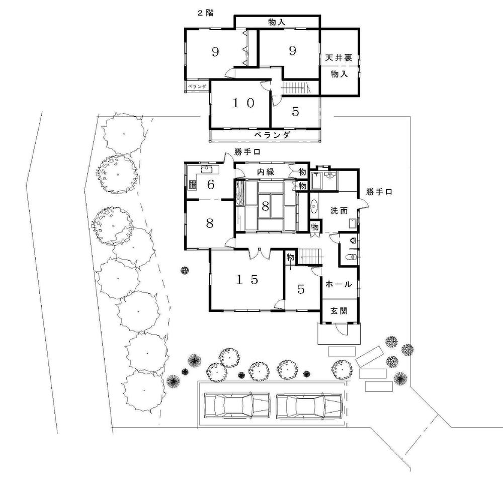 Floor plan. 49,500,000 yen, 8DK, Land area 527.37 sq m , Building area 196.25 sq m