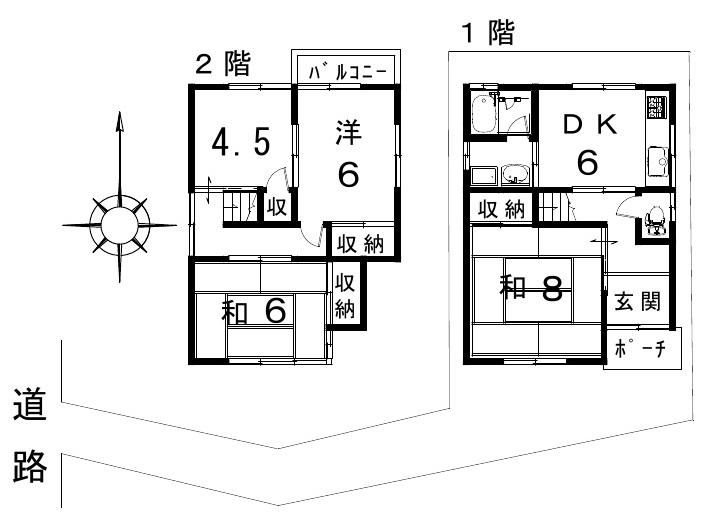 Floor plan. 7.8 million yen, 4DK, Land area 81.42 sq m , Building area 72.9 sq m