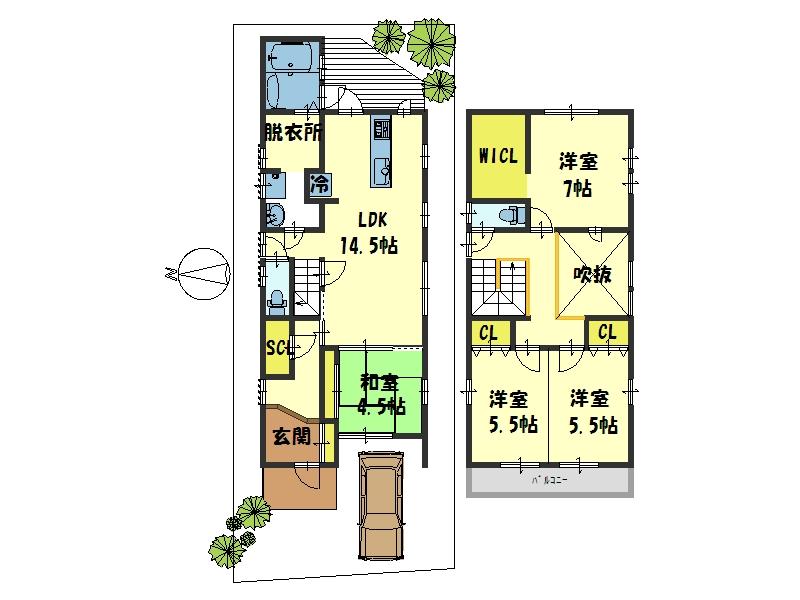Floor plan. 29,800,000 yen, 4LDK, Land area 118.46 sq m , Building area 104.74 sq m