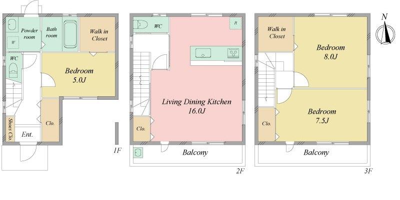 Floor plan. 24,999,000 yen, 3LDK, Land area 69.78 sq m , Building area 101.82 sq m