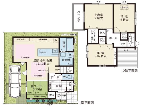 Floor plan. No. 2 destination model house