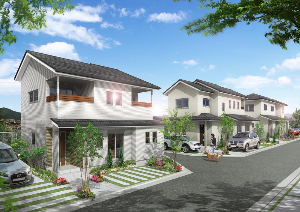 Rendering (appearance). Because between the building and the building is the next door and 3m facing 10m there is a minimal amount of free, Very good lighting and ventilation, Also protect privacy in all the house is open enough feeling.