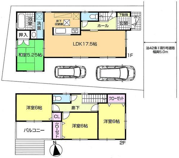 Floor plan. 29,800,000 yen, 4LDK, Land area 109.67 sq m , Building area 95.58 sq m