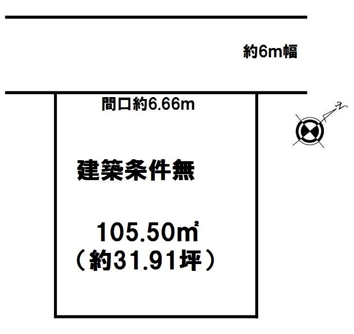 Compartment figure. Land price 15.8 million yen, Land area 105.5 sq m