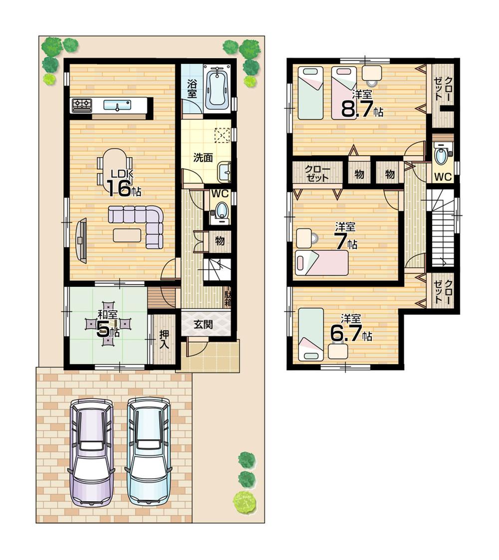 Floor plan. (No. 2 locations), Price 26,900,000 yen, 4LDK, Land area 115.07 sq m , Building area 101.25 sq m