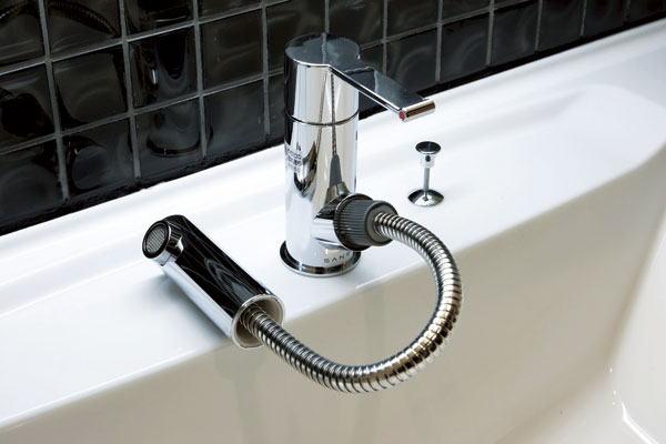 Bathing-wash room.  [Single lever mixing faucet] ( ※ )