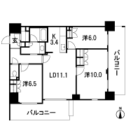 Floor: 3LDK, occupied area: 80.15 sq m, Price: 40,623,000 yen