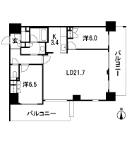 Floor: 2LDK, occupied area: 80.15 sq m, Price: 40,623,000 yen