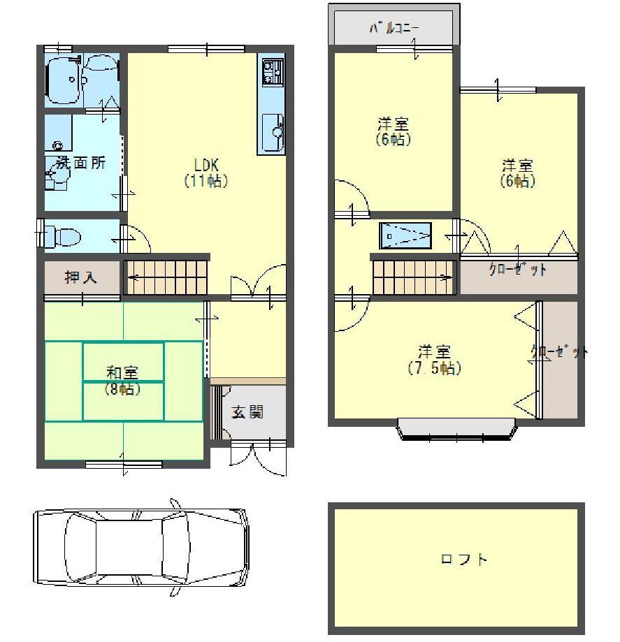 Floor plan. 15.8 million yen, 4LDK, Land area 78.1 sq m , Building area 89.1 sq m