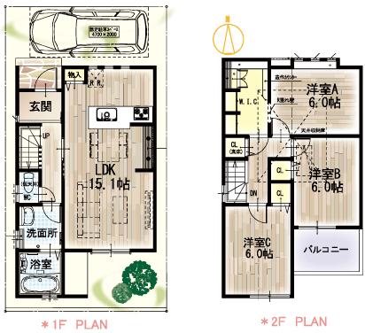 Floor plan. Matsuya Super Yamashina to Sanjo shop 1180m