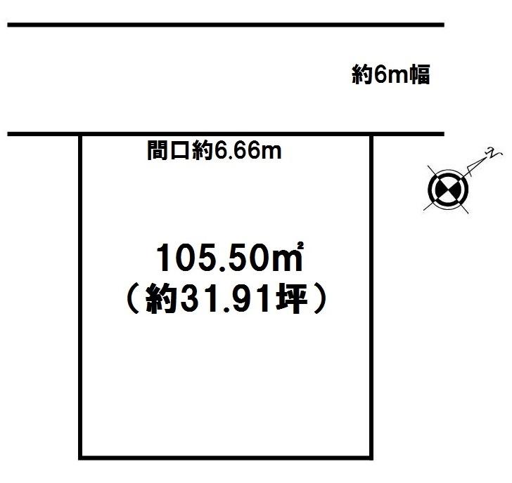 Compartment figure. Land price 13.8 million yen, Land area 105.5 sq m
