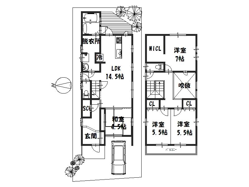 Floor plan. 29,800,000 yen, 4LDK, Land area 118.46 sq m , Building area 104.75 sq m