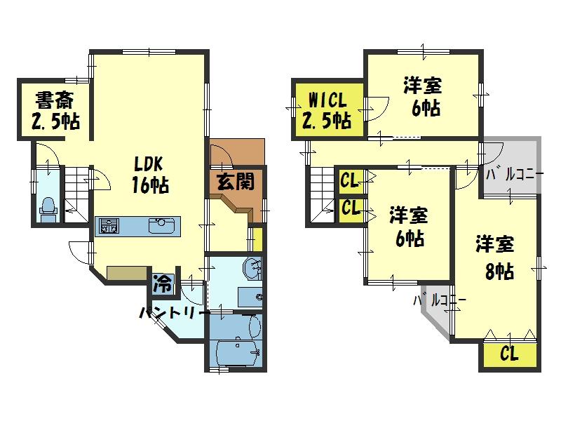 Other building plan example. Building plan example (No. 2 place) building price 16.1 million yen, Building area 97.19 sq m