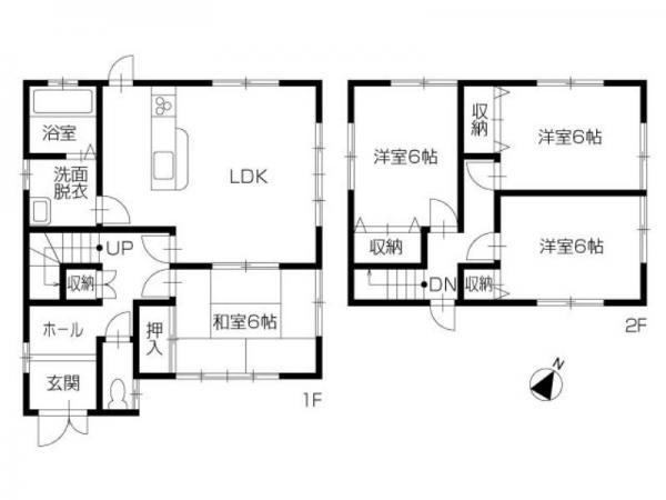 Floor plan. 14.9 million yen, 4LDK, Land area 125.82 sq m , Building area 95.22 sq m