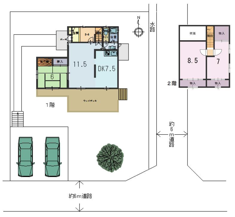 Floor plan. 10.8 million yen, 4DK, Land area 398.97 sq m , Building area 95.38 sq m floor plan