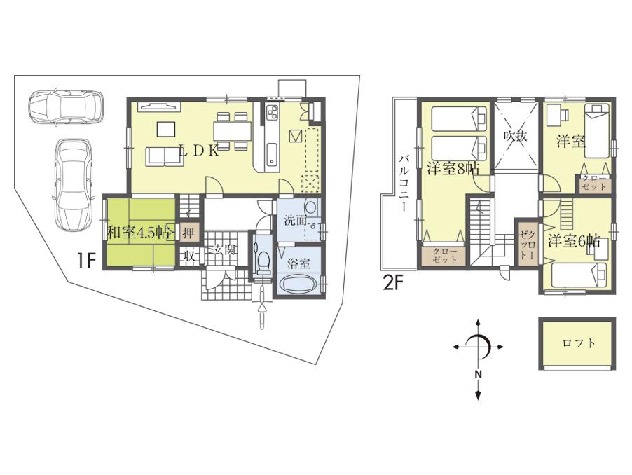 Floor plan. (No. 1 point), Price 35,132,000 yen, 4LDK, Land area 108.71 sq m , Building area 95.13 sq m
