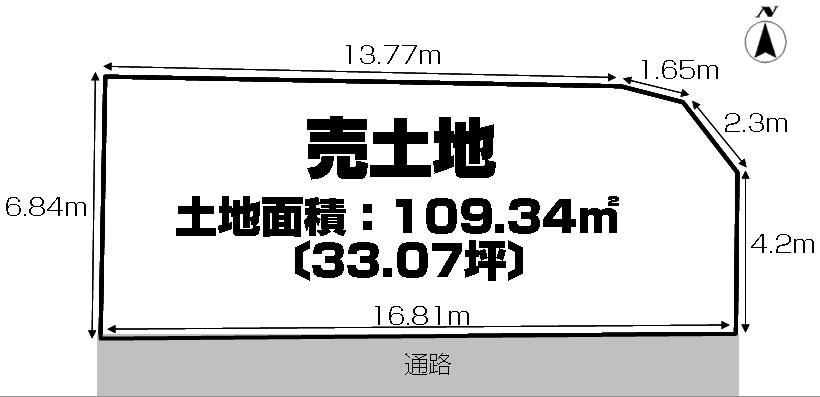 Compartment figure. Land price 29 million yen, Land area 109.34 sq m