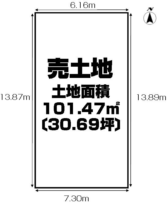 Compartment figure. Land price 28,300,000 yen, Land area 101.47 sq m
