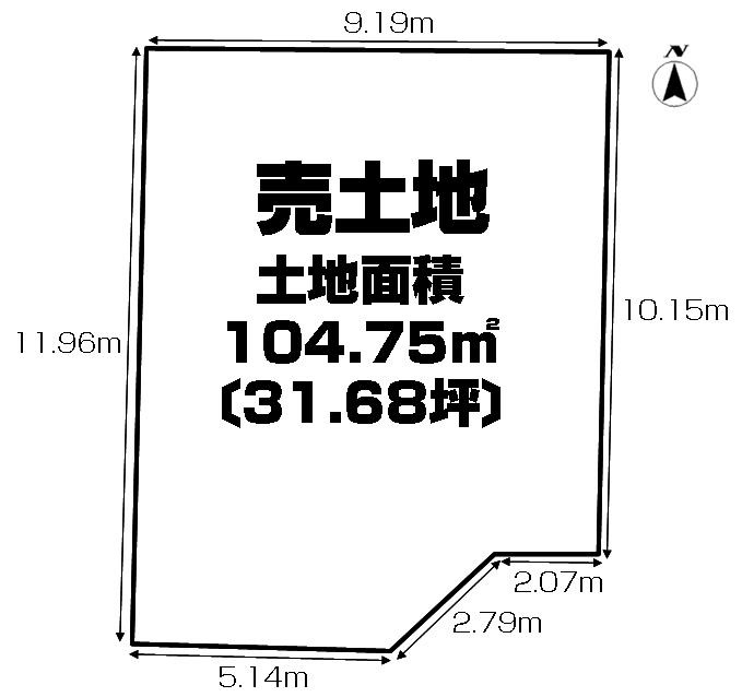 Compartment figure. Land price 27.6 million yen, Land area 104.75 sq m
