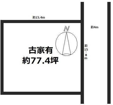 Compartment figure. Land price 54,800,000 yen, Land area 256.19 sq m