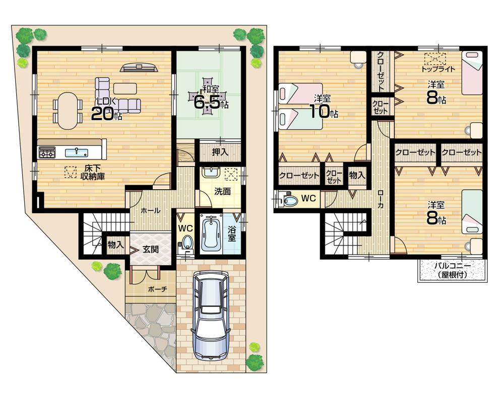 Floor plan. (No. 10 locations), Price 31,200,000 yen, 4LDK, Land area 100.2 sq m , Building area 125.55 sq m