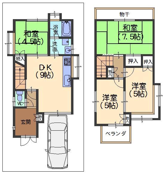 Floor plan. 15.8 million yen, 4DK, Land area 70 sq m , Building area 70.47 sq m