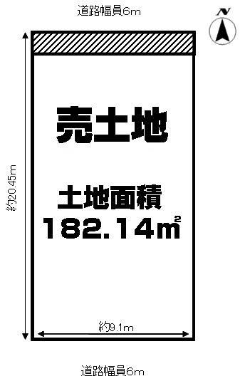 Compartment figure. Land price 25,900,000 yen, Land area 182.14 sq m