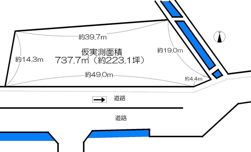Compartment figure. Land price 60 million yen, Land area 762 sq m