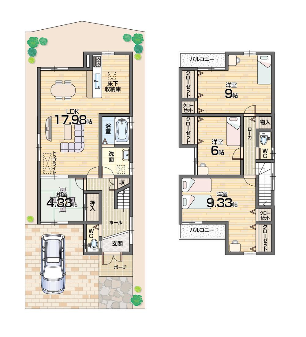 Floor plan. (No. 1 point), Price 27,700,000 yen, 4LDK, Land area 100.07 sq m , Building area 108.54 sq m