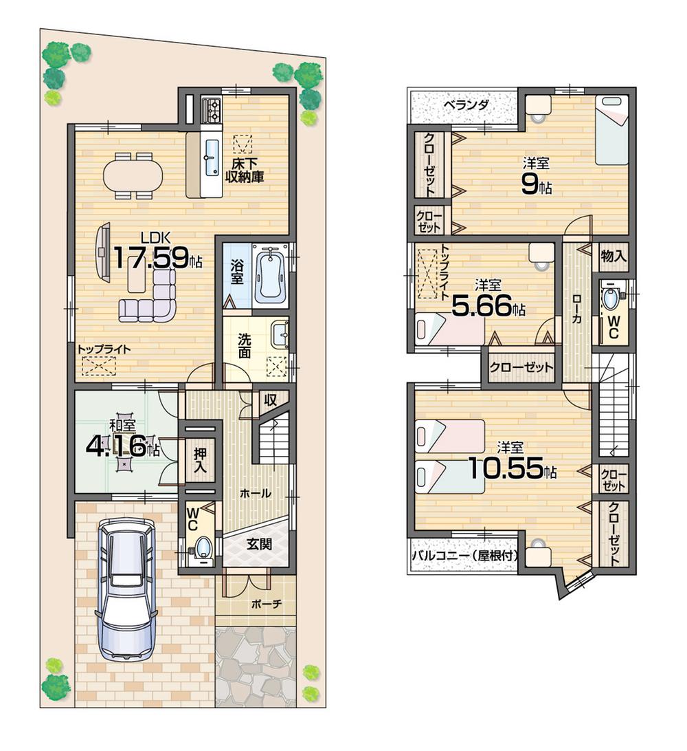 Floor plan. (No. 2 locations), Price 28 million yen, 4LDK, Land area 100.03 sq m , Building area 111.24 sq m