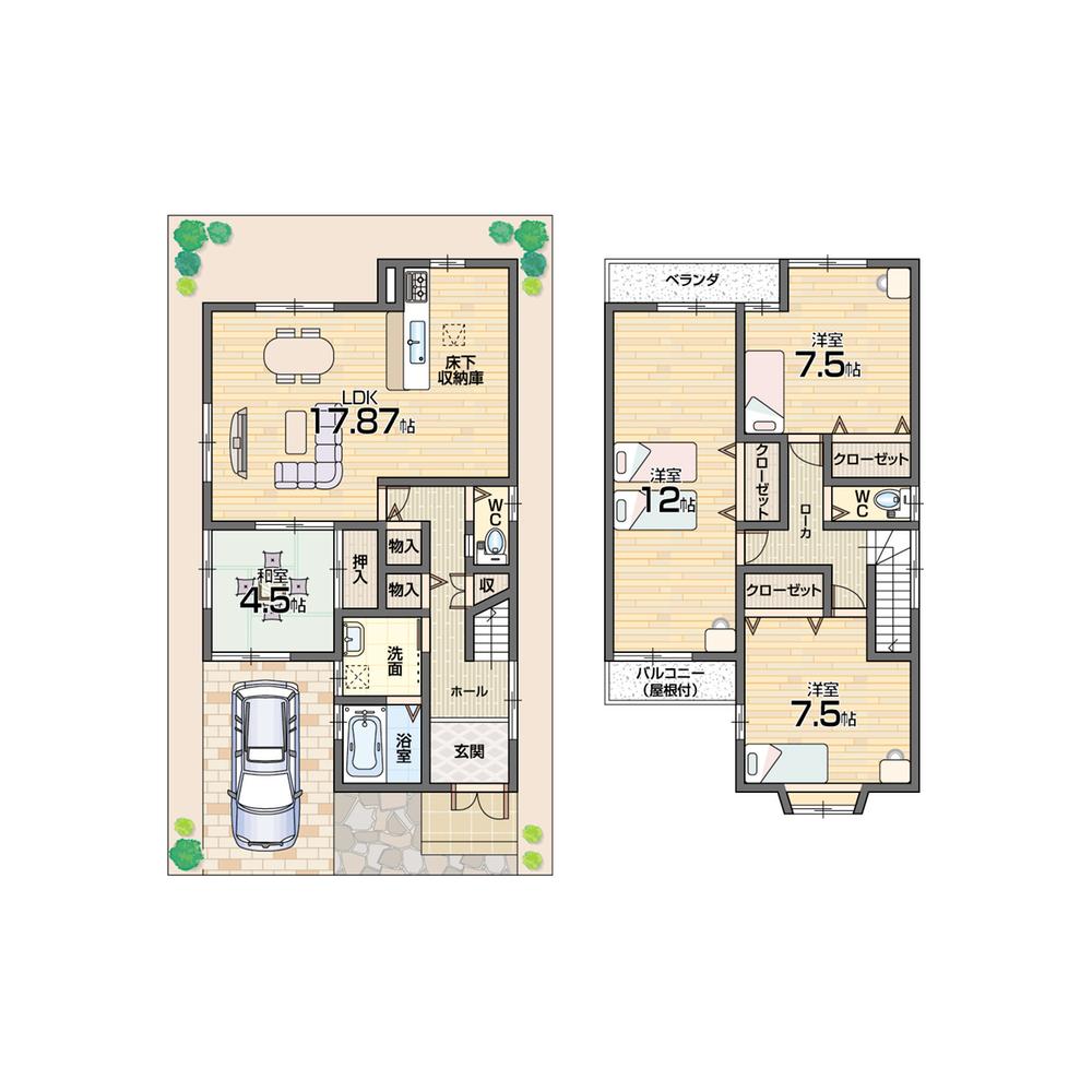 Floor plan. (No. 9 locations), Price 28.8 million yen, 4LDK, Land area 99.65 sq m , Building area 115.02 sq m