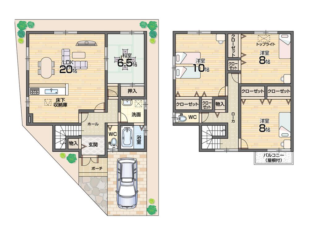 Floor plan. (No. 10 locations), Price 31,200,000 yen, 4LDK, Land area 100.2 sq m , Building area 125.55 sq m
