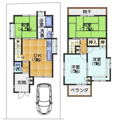 Floor plan. 15.8 million yen, 4DK, Land area 70 sq m , Building area 70.47 sq m