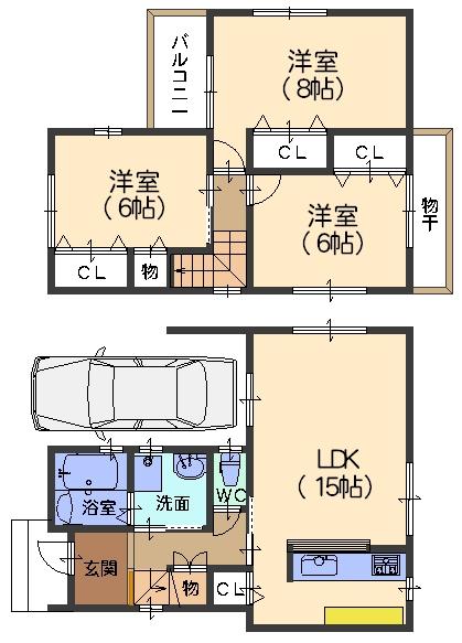 Floor plan. (No. 20 locations), Price 31,943,000 yen, 3LDK, Land area 85.19 sq m , Building area 82.81 sq m