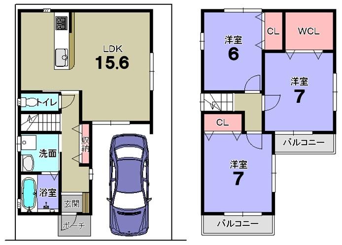 Floor plan. 30,800,000 yen, 3LDK, Land area 76.01 sq m , Building area 84.65 sq m