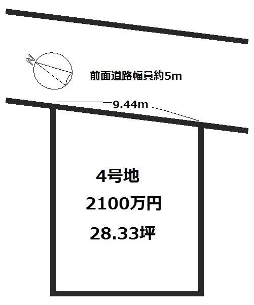 Compartment figure. Land price 21 million yen, Land area 93.66 sq m