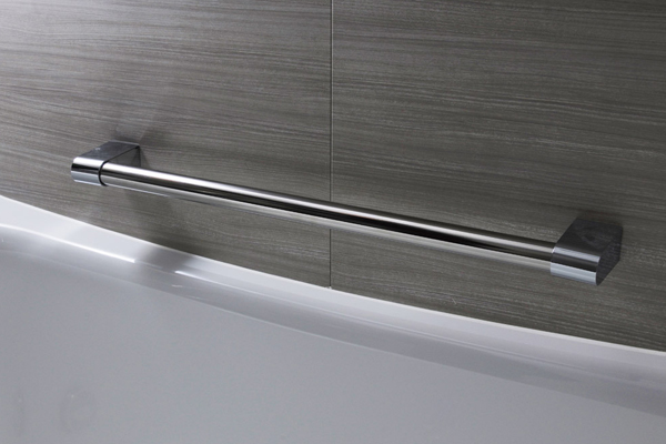 Bathing-wash room.  [Bathroom handrail] Safety considerations have been metal series handrail in the bathroom has been installed in two places (same specifications)