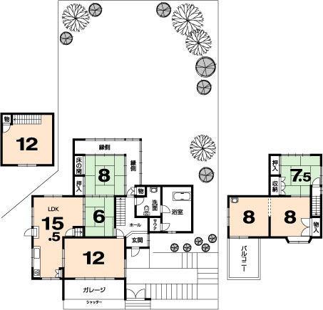 Floor plan. 32,800,000 yen, 7LDK, Land area 396.29 sq m , Building area 147.35 sq m