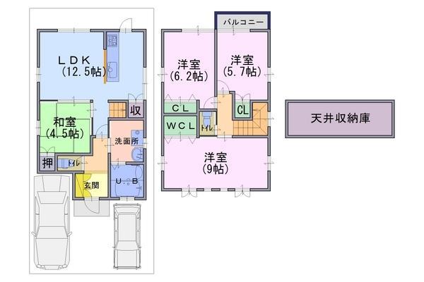 Floor plan. 31,370,000 yen, 4LDK, Land area 79.3 sq m , Building area 86.94 sq m