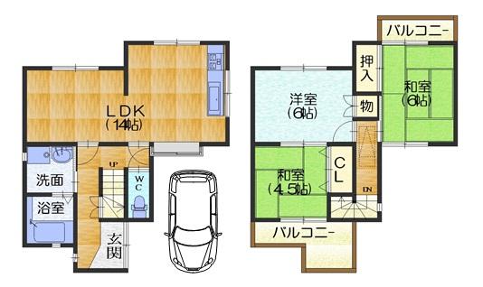 Floor plan. 28,900,000 yen, 3LDK, Land area 76.44 sq m , Building area 74.52 sq m