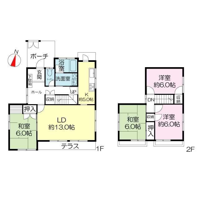 Floor plan. 26 million yen, 4LDK, Land area 171.71 sq m , It is a building area of ​​102.24 sq m All rooms 6 Pledge or more of floor plan