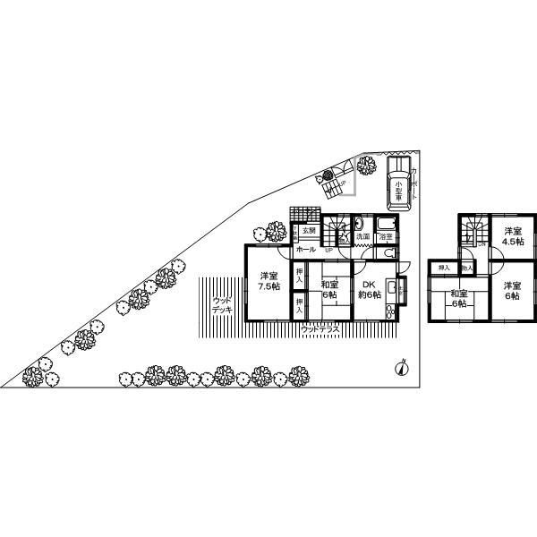 Floor plan. 29,800,000 yen, 5DK, Land area 211.85 sq m , Building area 87.77 sq m