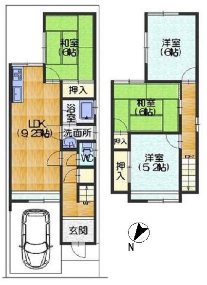 Floor plan. 16.8 million yen, 4LDK, Land area 70 sq m , Building area 75.32 sq m