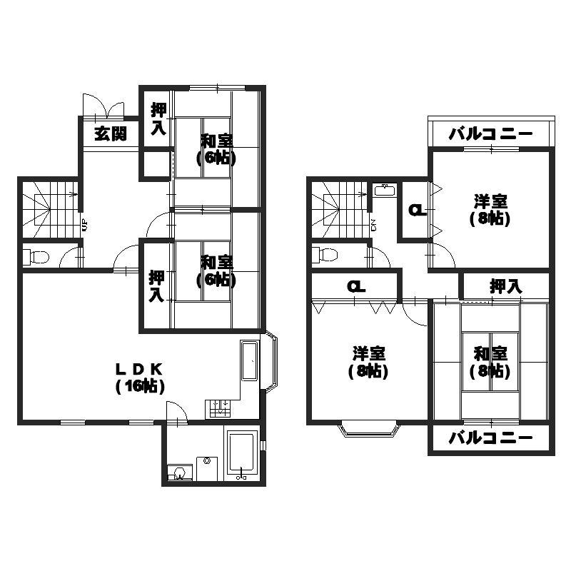 Floor plan. 59,800,000 yen, 5LDK, Land area 250.9 sq m , It is a building area of ​​127.17 sq m Number of rooms rich 5LDK! 