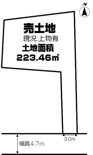 Compartment figure. Land price 21,800,000 yen, Land area 223.46 sq m