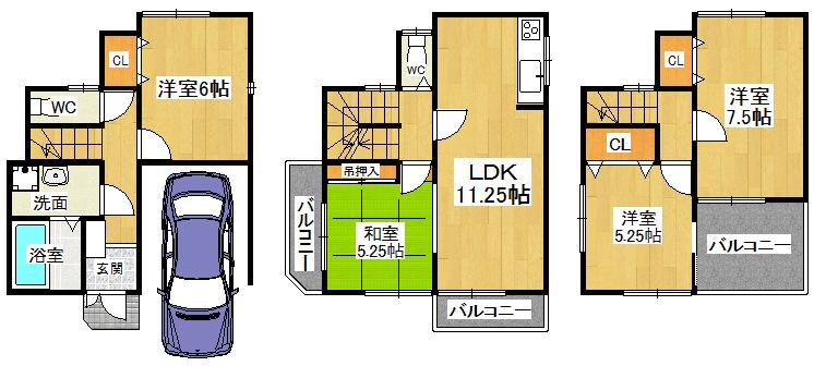 37,800,000 yen, 4LDK, Land area 64.7 sq m , Building area 93.76 sq m