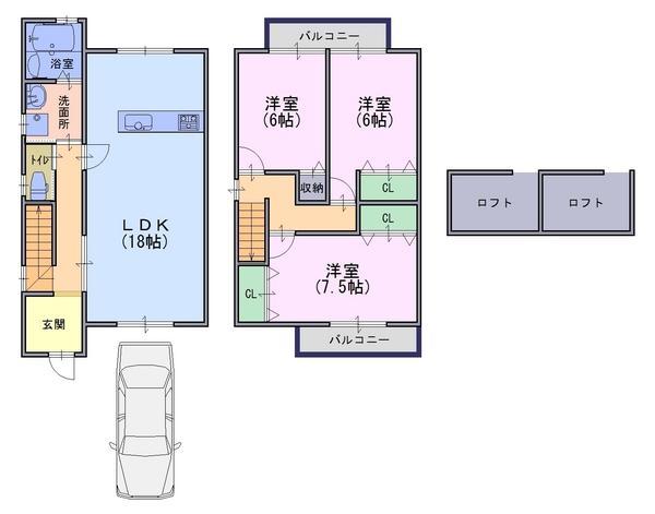 Floor plan. 31,800,000 yen, 3LDK, Land area 87.97 sq m , Building area 90.72 sq m